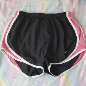 Nike Dri-fit black pink white shorts size S